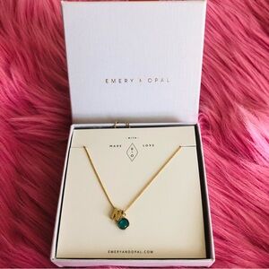 🌼🦋NWOT Gold Necklace-initial N and December Birthstone Blue Pendants & Box🦋🌼